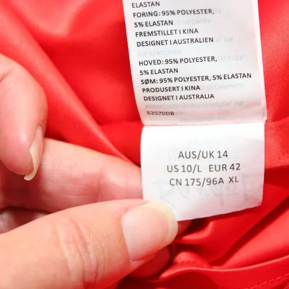 Bardot Womens Kristen Peplum Flounce Dress Red Size 10/L Crepe Lined REVOLVE - Picture 6 of 10